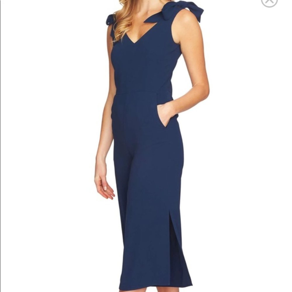 NWOT Cece Faux Tie Shoulder Crop Jumpsuit